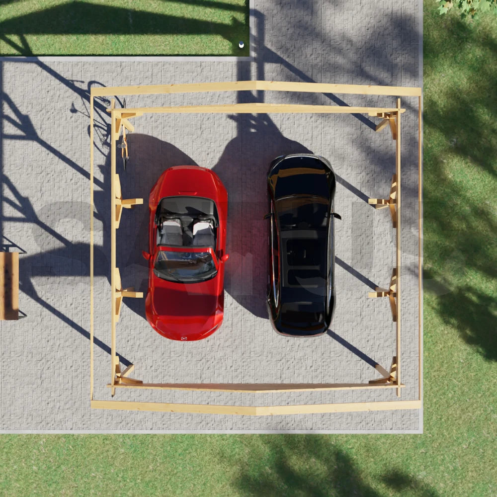 Carport 5.95×5.95 m