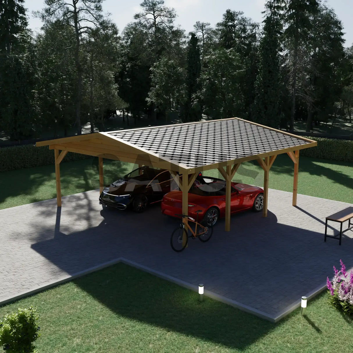 Carport 5.95×5.95 m